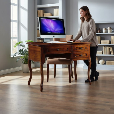 Escritorio de lujo italiano de madera clásica estilo muebles de oficina.