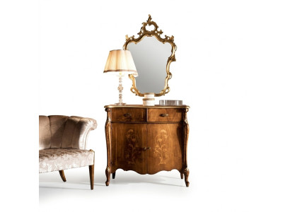 Muebles de lujo de diseño italiano, cómoda armario estilo de muebles de madera marrón