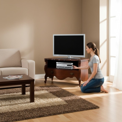 Mueble de televisión tipo buffet / mesa de televisión, armario de televisión italiano muebles de sala de estar de madera madera maciza