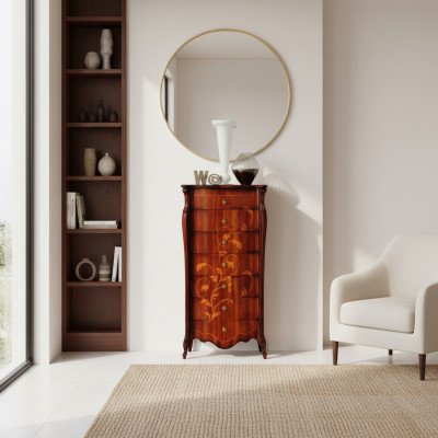 Muebles italianos de estilo barroco de lujo, cómoda, armario, armarios de diseñador.