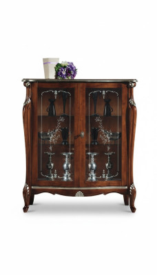 Muebles de diseño de lujo de madera estilo vitrina antiguo barroco italiano aparador.