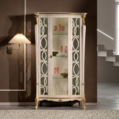 Muebles clásicos de madera, diseño de vitrina, estante de estilo, armario, armarios, muebles italianos nuevos.