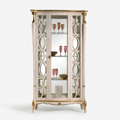 Muebles clásicos de madera, diseño de vitrina, estante de estilo, armario, armarios, muebles italianos nuevos.