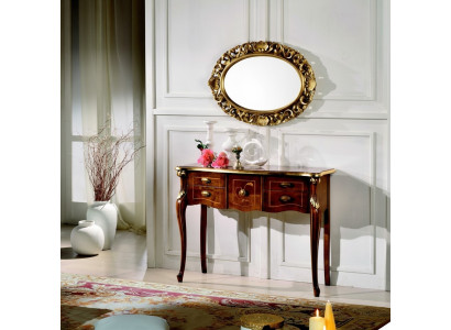 Madera Muebles Italianos Estilo Barroco Lujo Consola Espejo Vitrina Conjunto de 2 piezas Nuevo