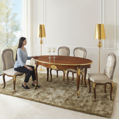 Juego de comedor de 5 piezas Mesa de comedor 4 sillas Grupo de muebles de comedor de lujo italiano.