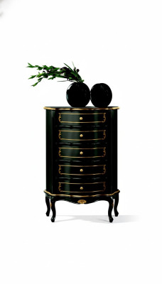 Muebles italianos de estilo barroco negro - gabinete de diseñador cómoda muebles