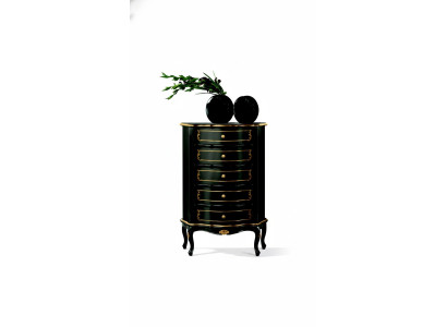 Muebles italianos de estilo barroco negro - gabinete de diseñador cómoda muebles