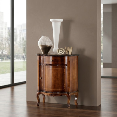 Muebles italianos barrocos marrón cómoda aparador muebles de diseñador madera nuevo.
