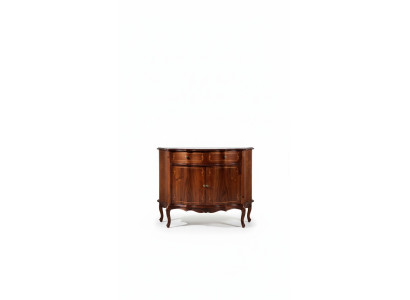 Muebles italianos, cómoda, armario, diseño marrón, estilo de lujo en madera barroca.