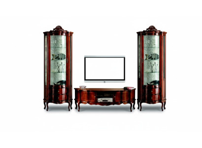 Diseño de muebles de salón de lujo italiano estilo vitrina armario barroco rococó set.