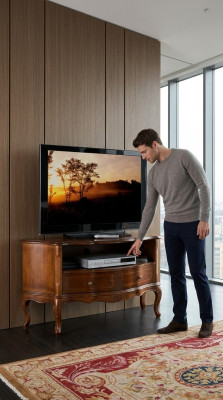 Mueble de RTV italiano Aparador Mueble de TV Sala de estar de madera