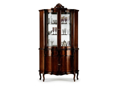 Mueble de diseño de lujo de madera italiana, estilo barroco, armario vitrina marrón para sala de estar, nuevo.
