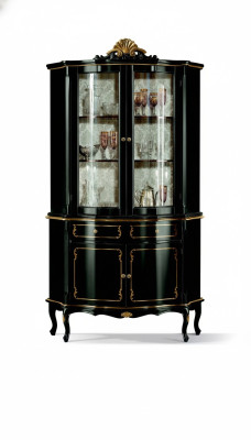Diseño de muebles de lujo italianos de madera en estilo barroco Armario Vitrina Armario Sala de estar Nuevo