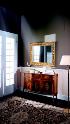 Muebles de lujo de madera de diseñador italiano, conjunto de 2 piezas en estilo barroco.