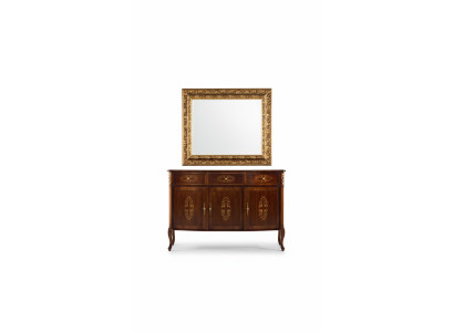 Muebles de lujo de madera de diseñador italiano, conjunto de 2 piezas en estilo barroco.