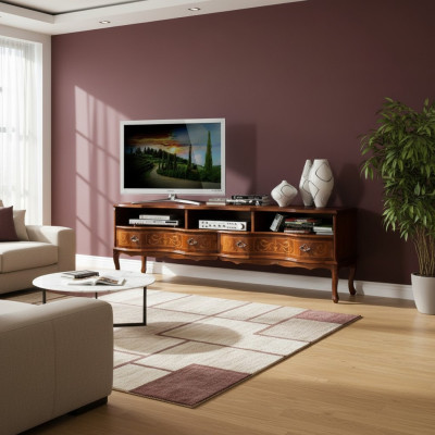 Mueble italiano de madera, aparador de televisión, mueble bajo, largo armario de TV de lujo para sala de estar, nuevo.