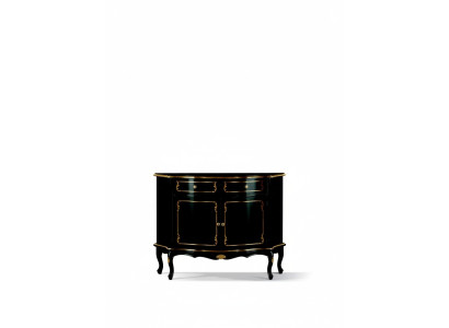 Muebles de madera de lujo de Italia, cómoda negra, armario de buffet de lujo.