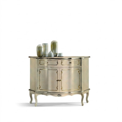 Muebles de madera de lujo italianos blancos, cómoda buffet de sala de estar