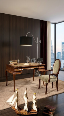 Muebles de madera de lujo clásico italiano estilo de muebles de oficina de escritorio