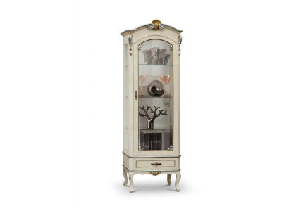 Muebles de lujo clásicos de madera blanca Vitrina Elegante armario vitrina Muebles italianos nuevos.