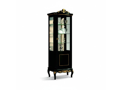 Diseñador de muebles de madera de lujo de estilo barroco italiano elegante vitrina de armario para sala de estar.