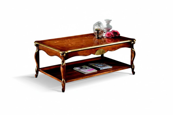 Diseño Madera Muebles Italianos Estilo Barroco Marrón Mesa de Centro Mesa de Sala de Estar Nuevo