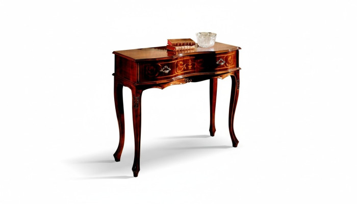 Madera Mesa de consola de muebles italianos marrón Muebles Estilo barroco Diseño de consolas