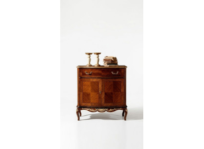 Italian wooden furniture, chest of drawers with 2 doors and 1 drawer