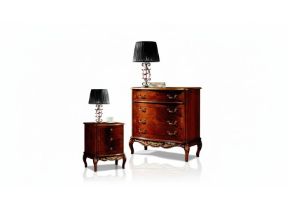 Muebles barrocos italianos de noche en marrón de madera - nuevo.