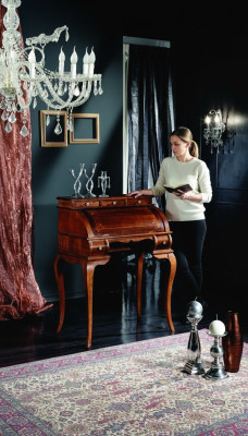 Muebles de oficina de madera de lujo con diseño de mesa secreter de lujo.