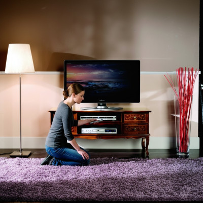 Mueble de televisión aparador RTV armario Muebles de madera italianos para sala de estar.