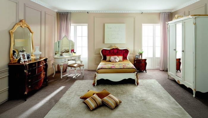 Diseño de cama de lujo de 120*195 cm con cabecero de botones estilo barroco. Muebles italianos.
