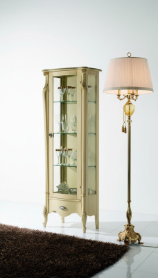 Muebles clásicos Muebles italianos Madera Beige Vitrina Elegante vitrina Nueva