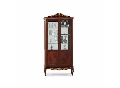Muebles de diseño de lujo Muebles italianos Gran vitrina de madera marrón Vitrina de lujo