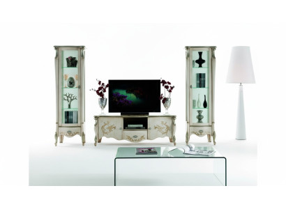 Lujoso conjunto de 3 piezas para el salón con 2 vitrinas Muebles italianos de estilo clásico