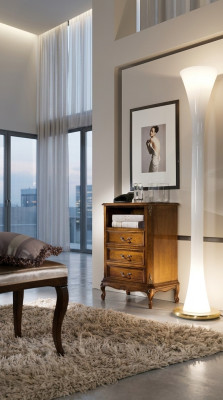 Muebles de madera italianos estilo lujo, cómoda barroca muebles clásicos aparador.