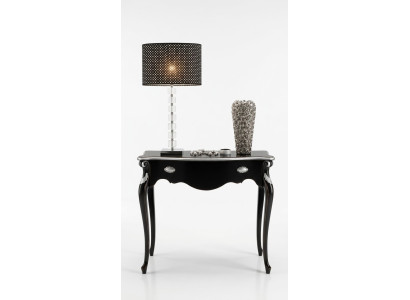 Mesa de consola Consola negra Diseño Muebles italianos Barroco Madera