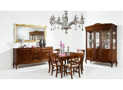 Mesa con 4 sillas Aparador Espejo Conjunto de comedor completo de 8 piezas nuevo