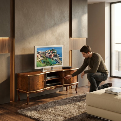 Muebles de diseño de alta calidad para la sala de estar, armario de TV, paredes de lujo de armario RTV, aparador de madera.