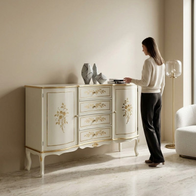 Cómoda de lujo armario Muebles de madera italiana Diseño del aparador de la consola