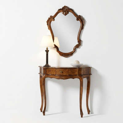 Muebles Estilo Barroco Mesa Consola Espejo Madera Mesas Italianas Consolas 2 piezas.