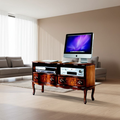 Sala de estar muebles de madera aparador tv mueble bajo rtv armario barroco nuevo.