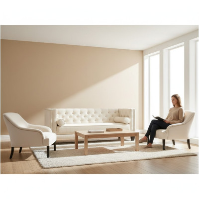 Weiß Chesterfield Sessel xxl Big Textil Stoff Couchen Kreative Möbel Neu Sofas Blanco Chesterfield Sillón xxl Grandes Tela Sofás de tela Muebles creativos Nuevos