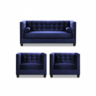 Sofá cama Silla Muebles creativos Tela Textil Azul Grupo Sala de estar Moderno Sofá