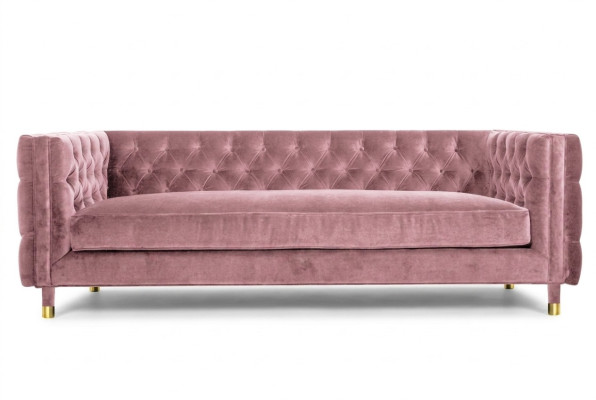 Sofá Chesterfield rosa, muebles creativos para 4 personas, nuevo, sofá grande XXL.