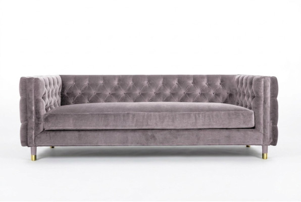 Sofá Chesterfield Taupe Muebles 4 plazas Nuevo xxl Grande Textil Tela Sofás Tapizados
