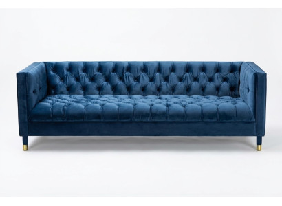 Sofá Chesterfield Sofás azules Sofás de tela Sofás creativos de 4 plazas