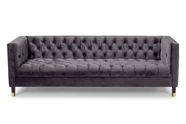 Sofá Chesterfield de antracita Muebles creativos Sofás de 4 plazas Sofás de tela