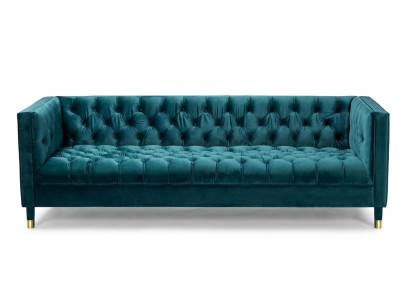 Sofá Chesterfield Sofás azules Tela Tela Sofás Muebles de 4 plazas
