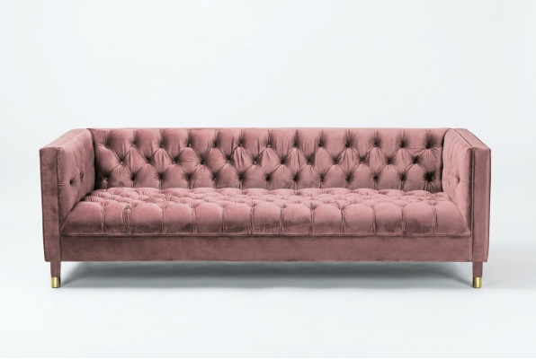 Sofá Chesterfield rosa, muebles de 4 plazas, sofás de tela, tela, xxl grande 230cm.